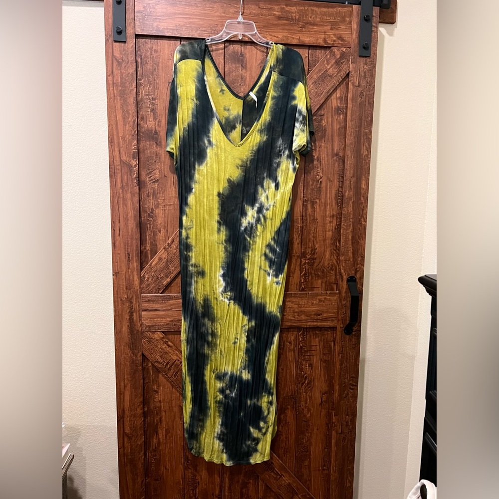 Women tie dye long dress